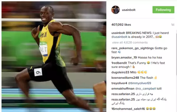 Usain Bolt Hilariously Says He